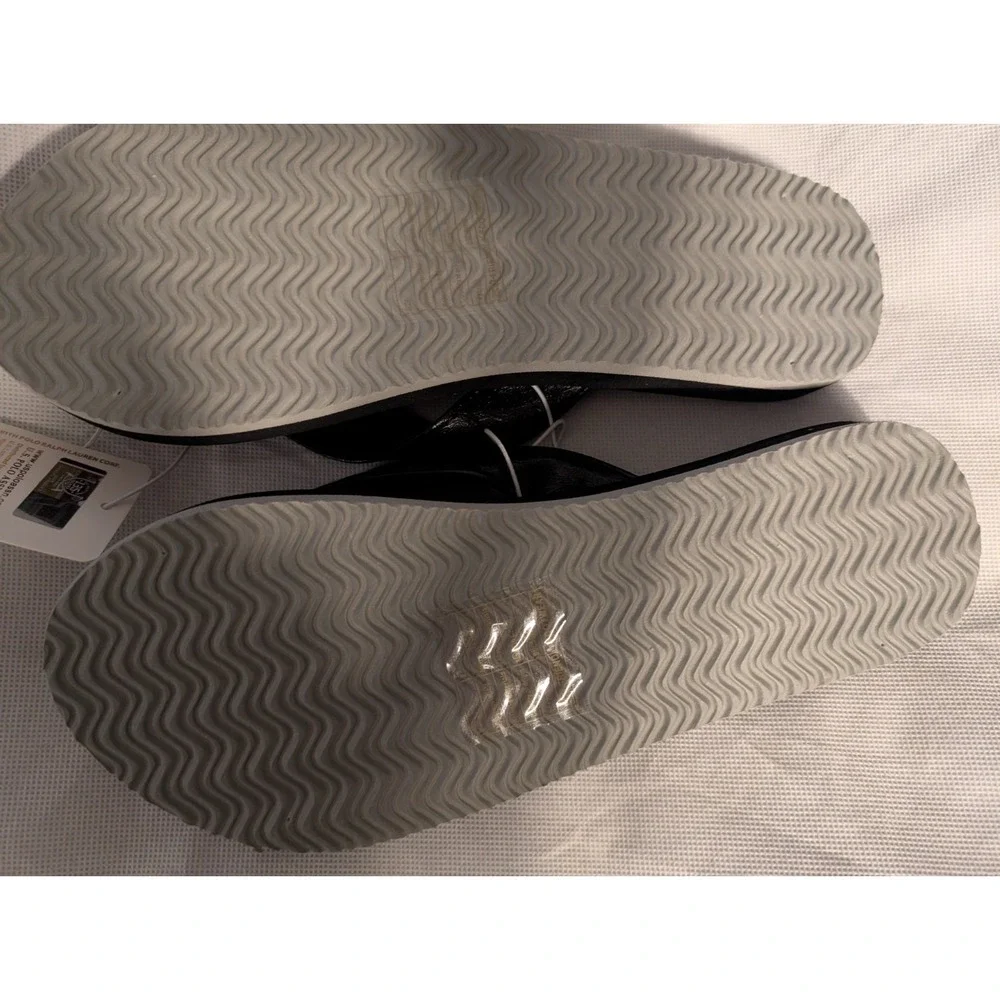U.S. Polo Assn. Pair of Black Slippers and Flip Flop Sandals Size 8 Brand New
